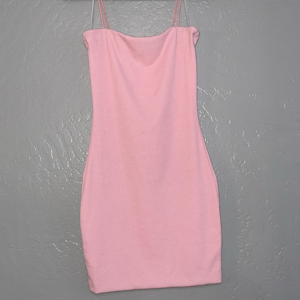 Pink mini dress